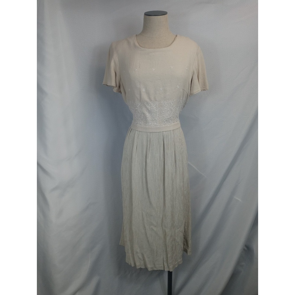 Vintage Another Thyme Dress Size‎ 16 Cottagecore Prairie Embroidered Midi